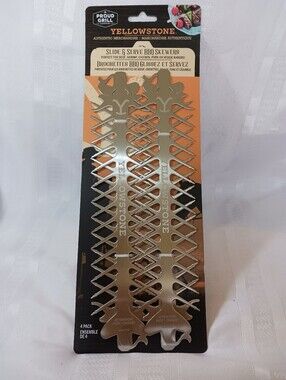 Yellowstone Slide and Serve BBQ Skewers From Proud Grill One Set NWT